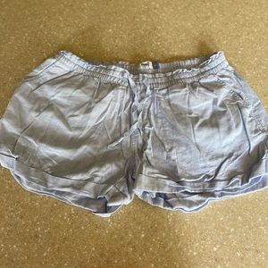 Baby blue linen shorts